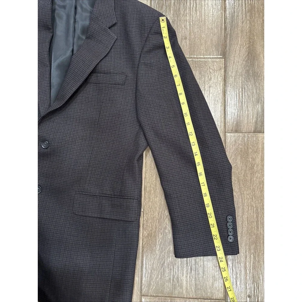 JOS A‎ BANK mens multicolor HOUNDSTOOTH 100% WOOL sport coat jacket blazer 42 R